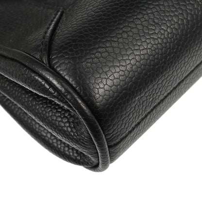Chanel Black Caviar Skin Accordion Flap Handbag