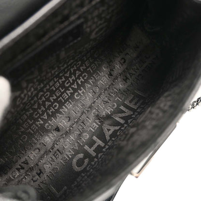 Chanel Black Caviar Skin Accordion Flap Handbag