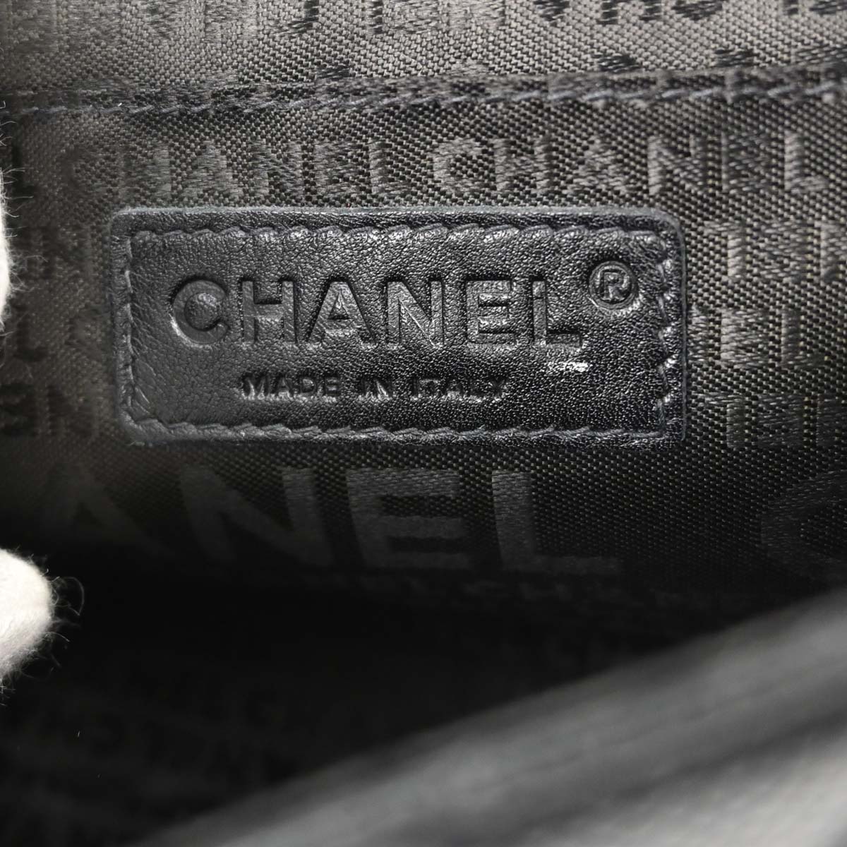 Chanel Black Caviar Skin Accordion Flap Handbag
