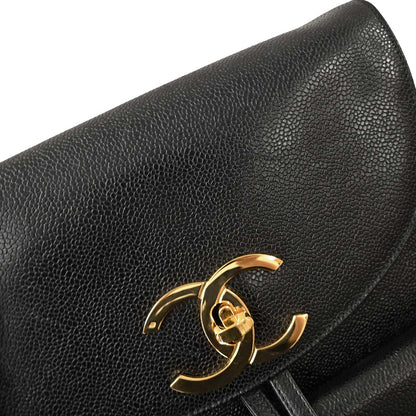Chanel 1994-1996 Black Caviar Skin Backpack
