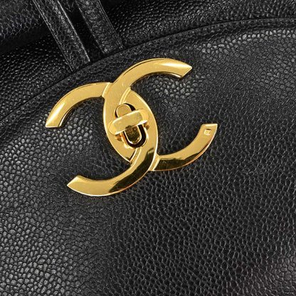 Chanel 1994-1996 Black Caviar Skin Backpack