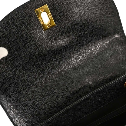 Chanel 1994-1996 Black Caviar Skin Backpack