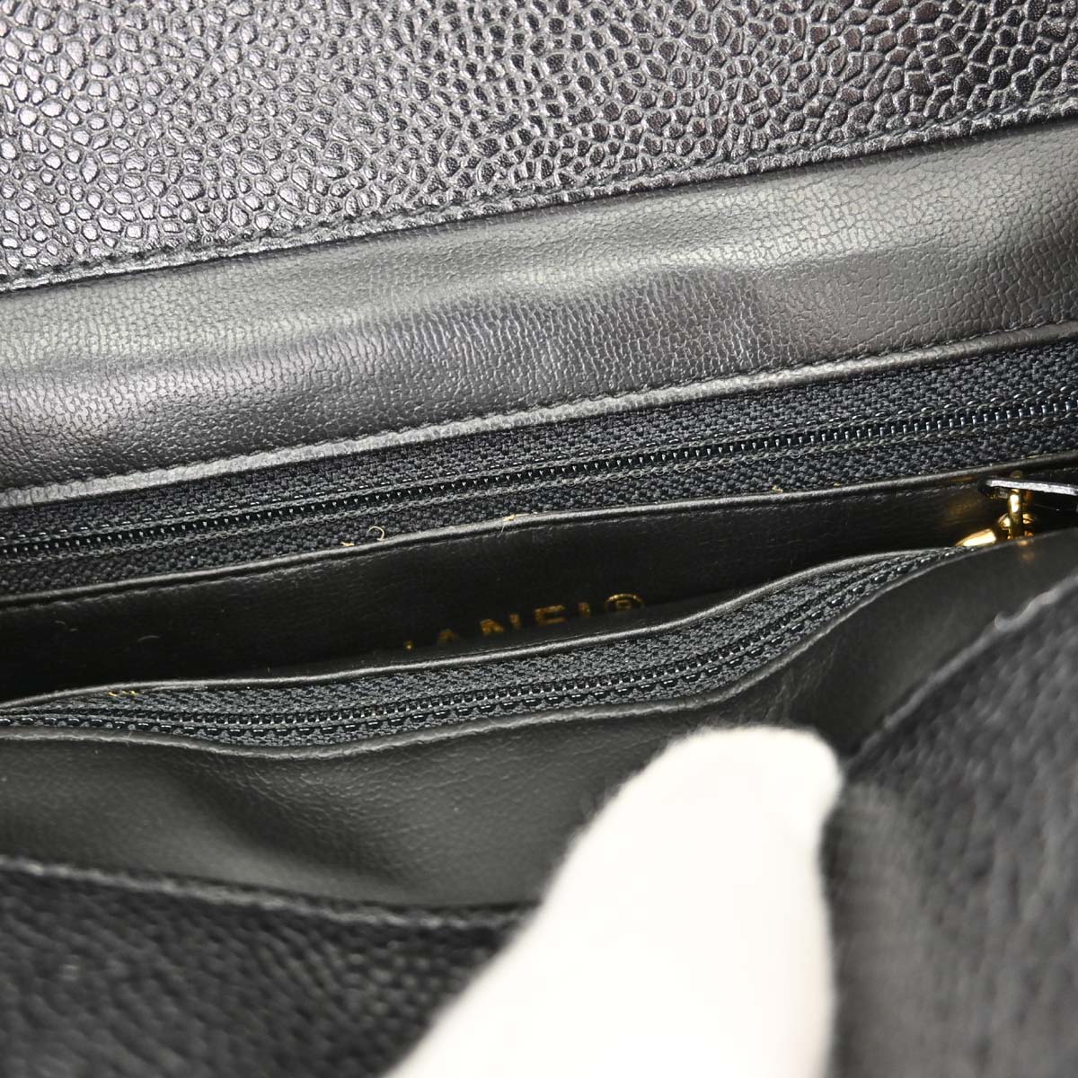 Chanel 1994-1996 Black Caviar Skin Backpack