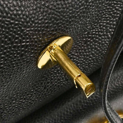 Chanel 1994-1996 Black Caviar Skin Backpack