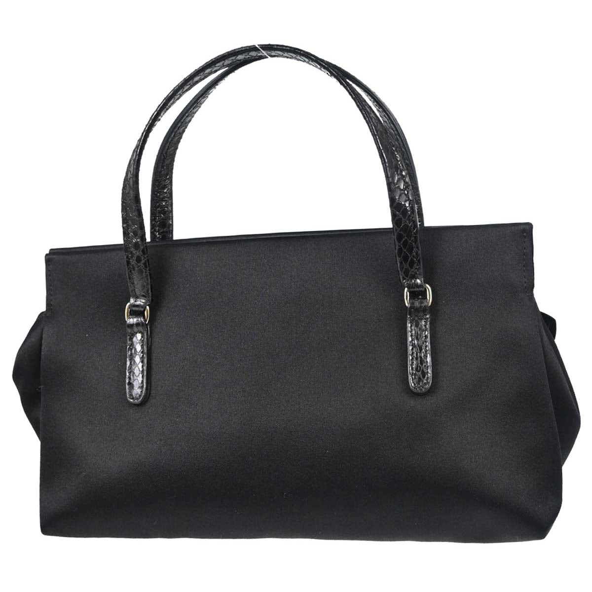 Gucci * Black Satin Python Handbag