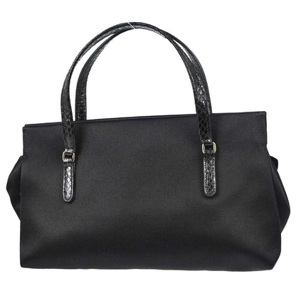 Gucci * Black Satin Python Handbag