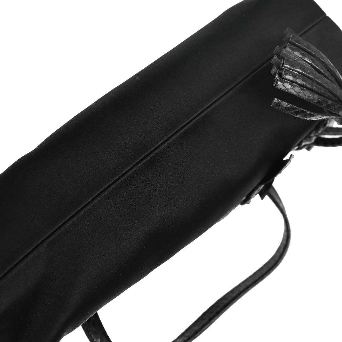 Gucci * Black Satin Python Handbag