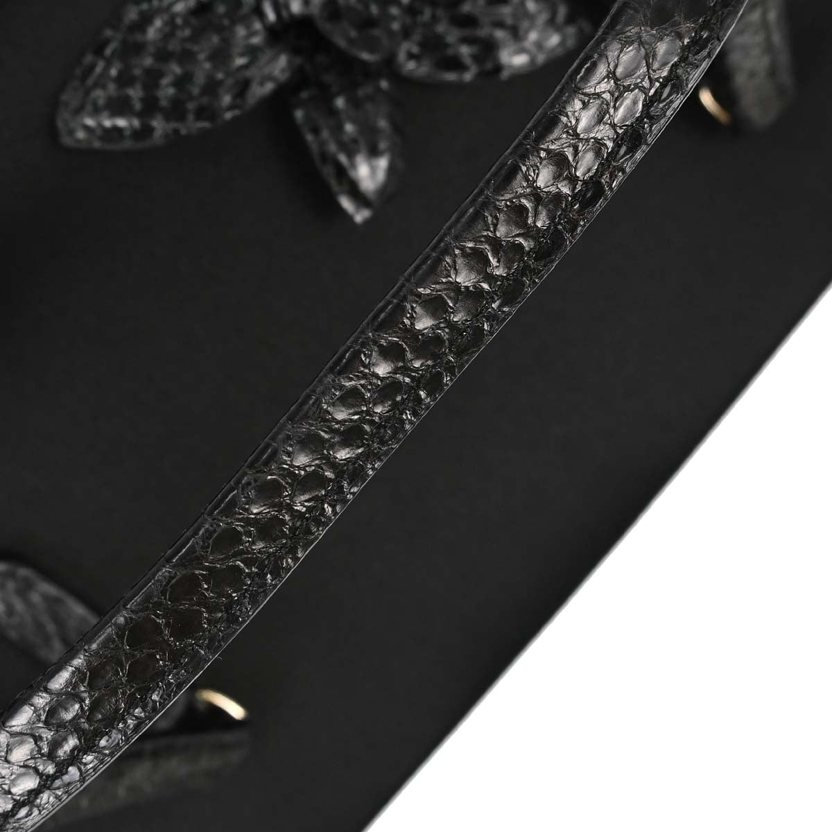 Gucci * Black Satin Python Handbag