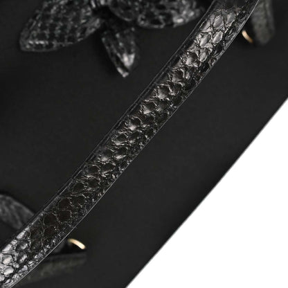 Gucci * Black Satin Python Handbag