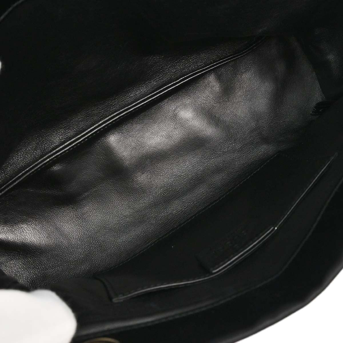Gucci * Black Satin Python Handbag