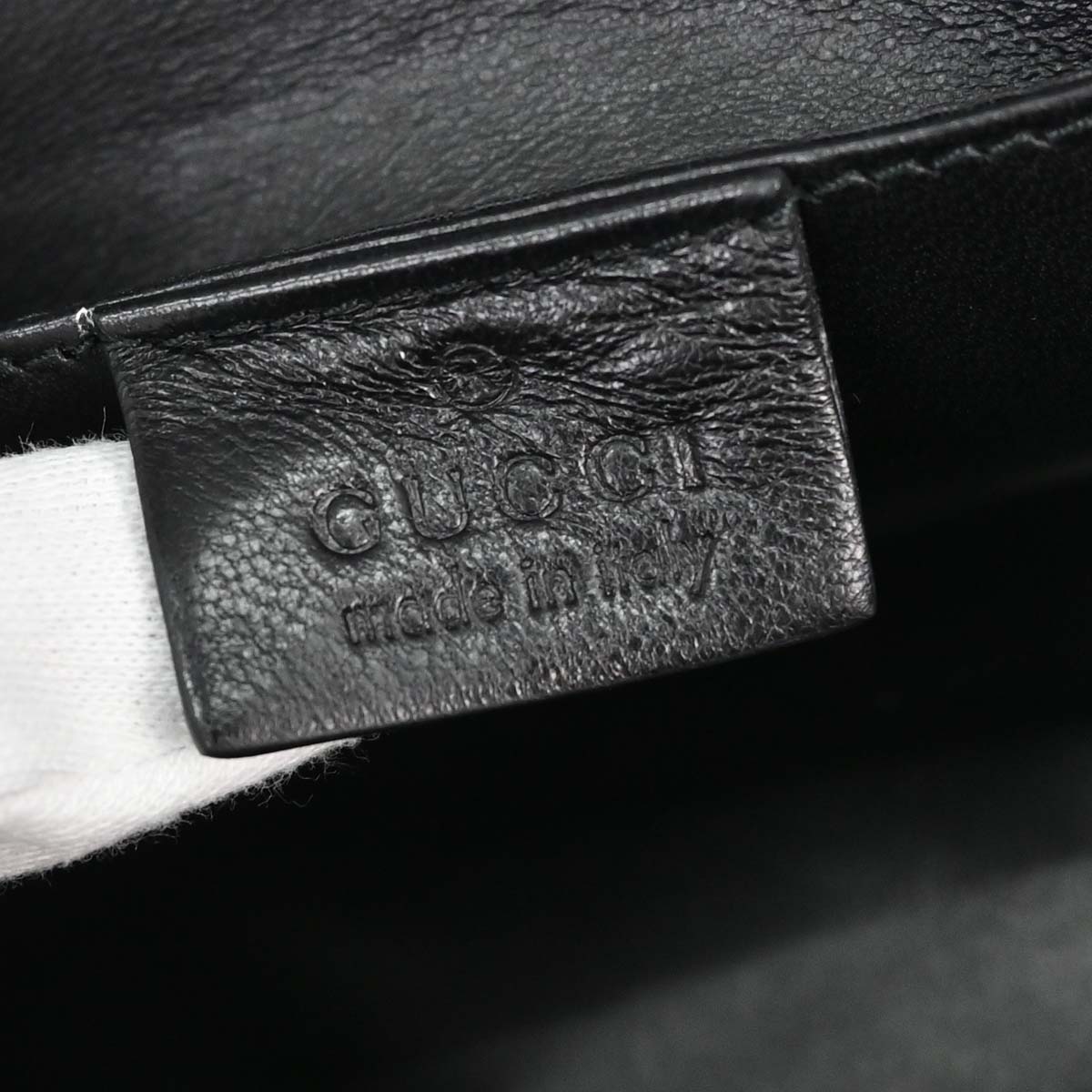 Gucci * Black Satin Python Handbag