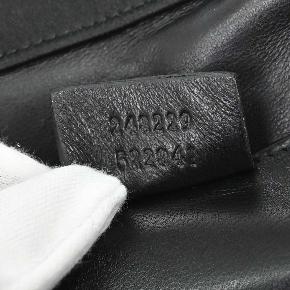 Gucci * Black Satin Python Handbag