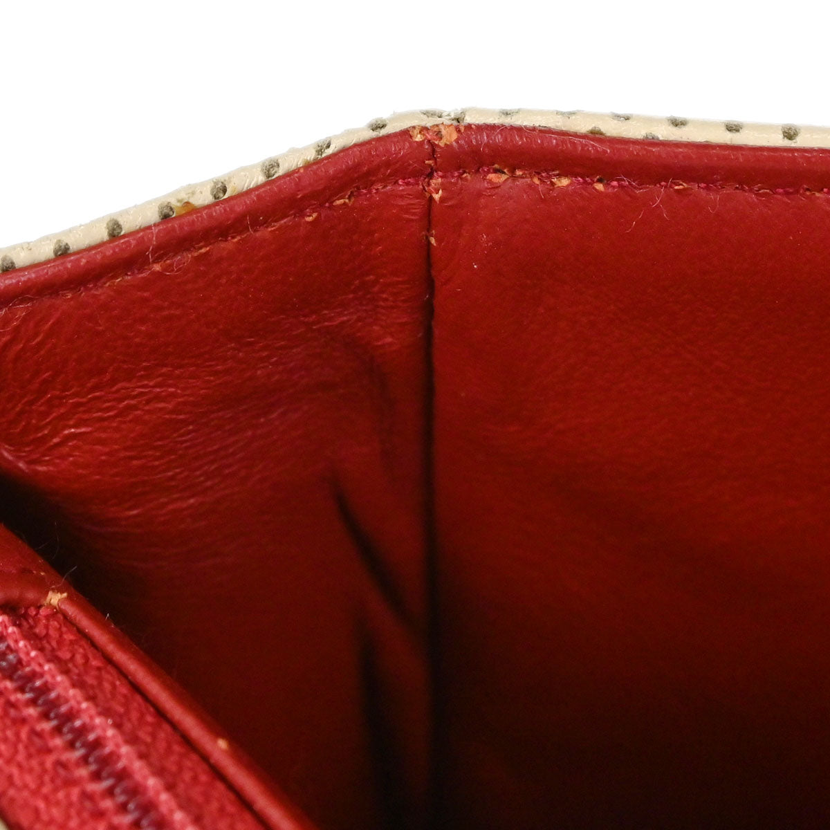Chanel Beige Red Patent Leather Medium Single Flap Shoulder Bag