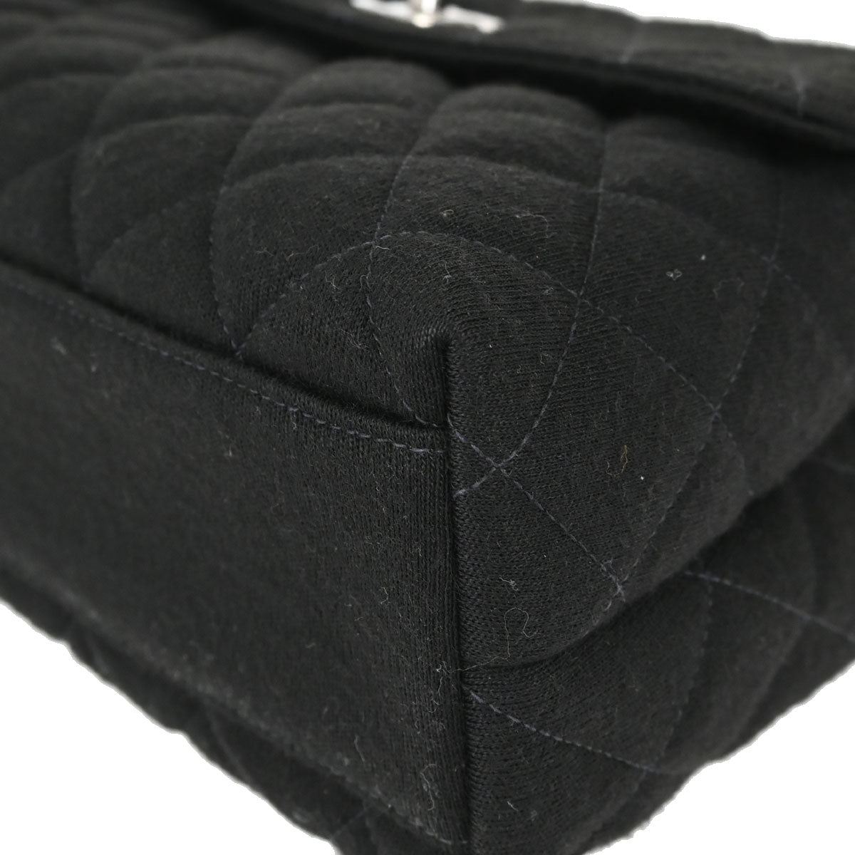 Chanel Black Cotton Kelly Top Handle Handbag