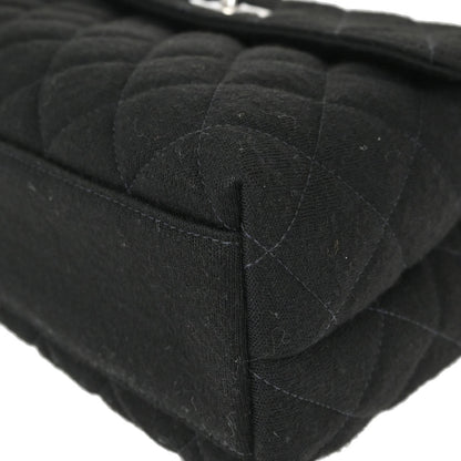 Chanel Black Cotton Kelly Top Handle Handbag