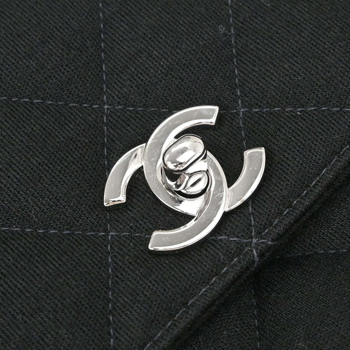 Chanel Black Cotton Kelly Top Handle Handbag