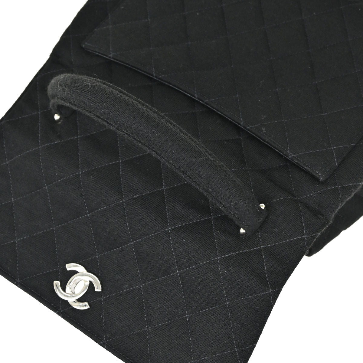 Chanel Black Cotton Kelly Top Handle Handbag