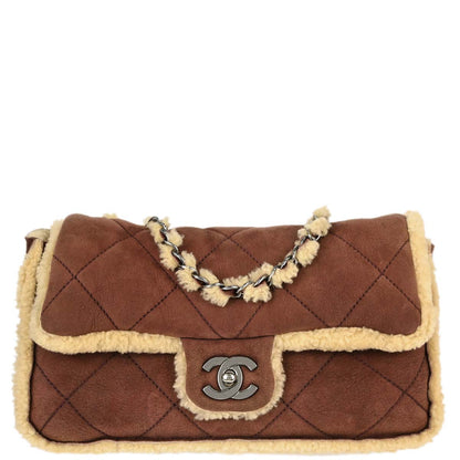 Chanel Brown Mouton Shoulder Bag