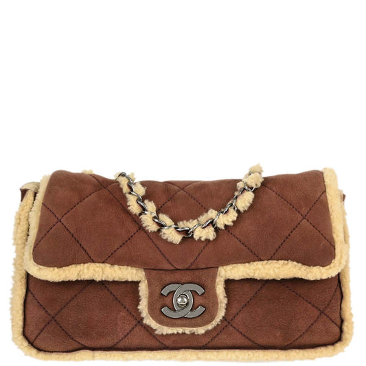 Chanel Brown Mouton Shoulder Bag