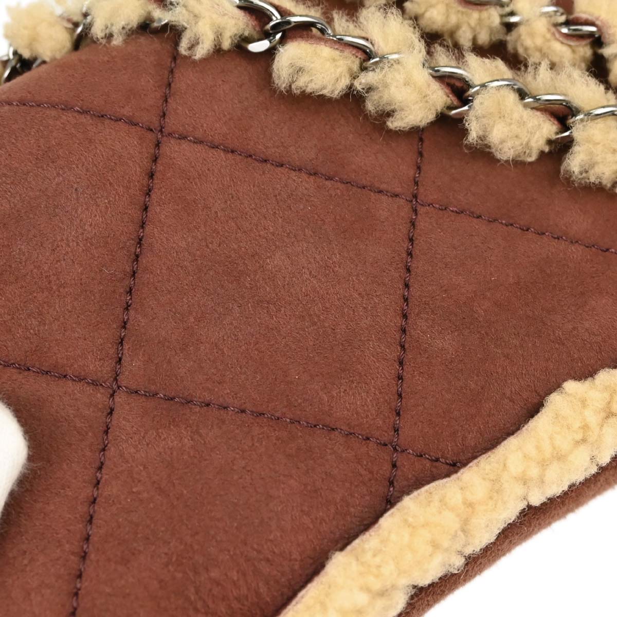 Chanel Brown Mouton Shoulder Bag