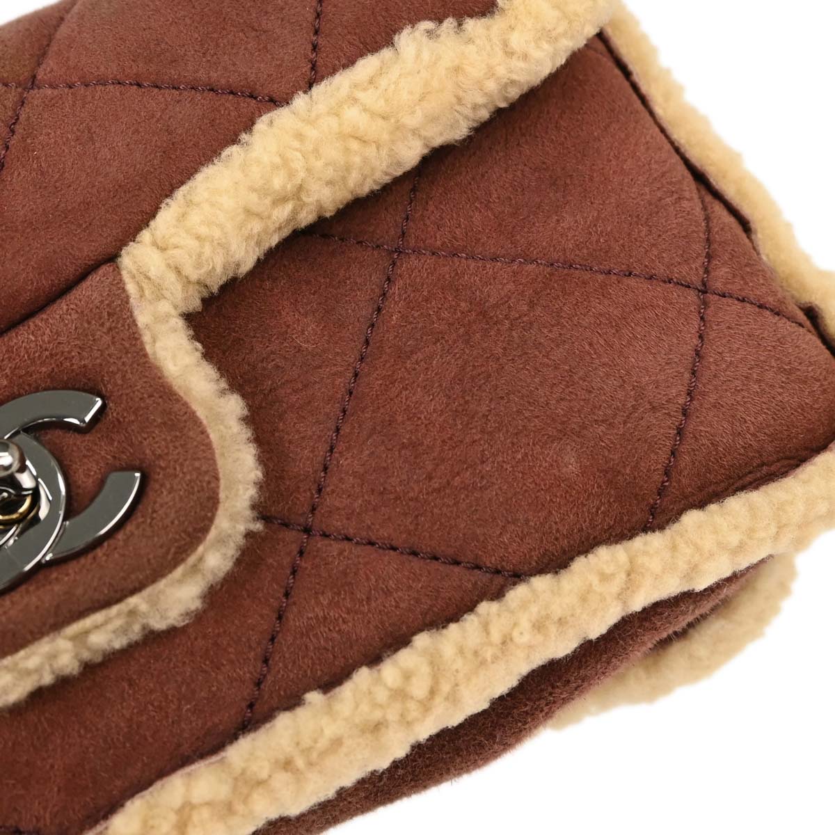 Chanel Brown Mouton Shoulder Bag
