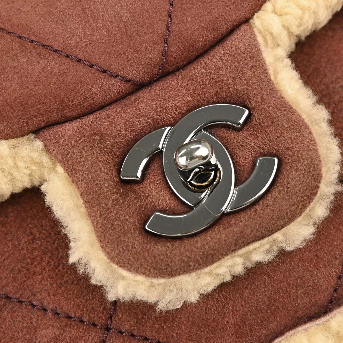 Chanel Brown Mouton Shoulder Bag