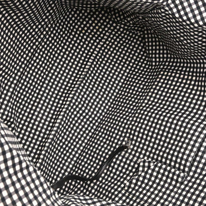 Chanel Black White Canvas Gingham Check Tote Handbag