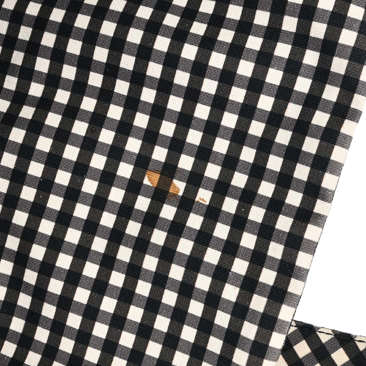 Chanel Black White Canvas Gingham Check Tote Handbag