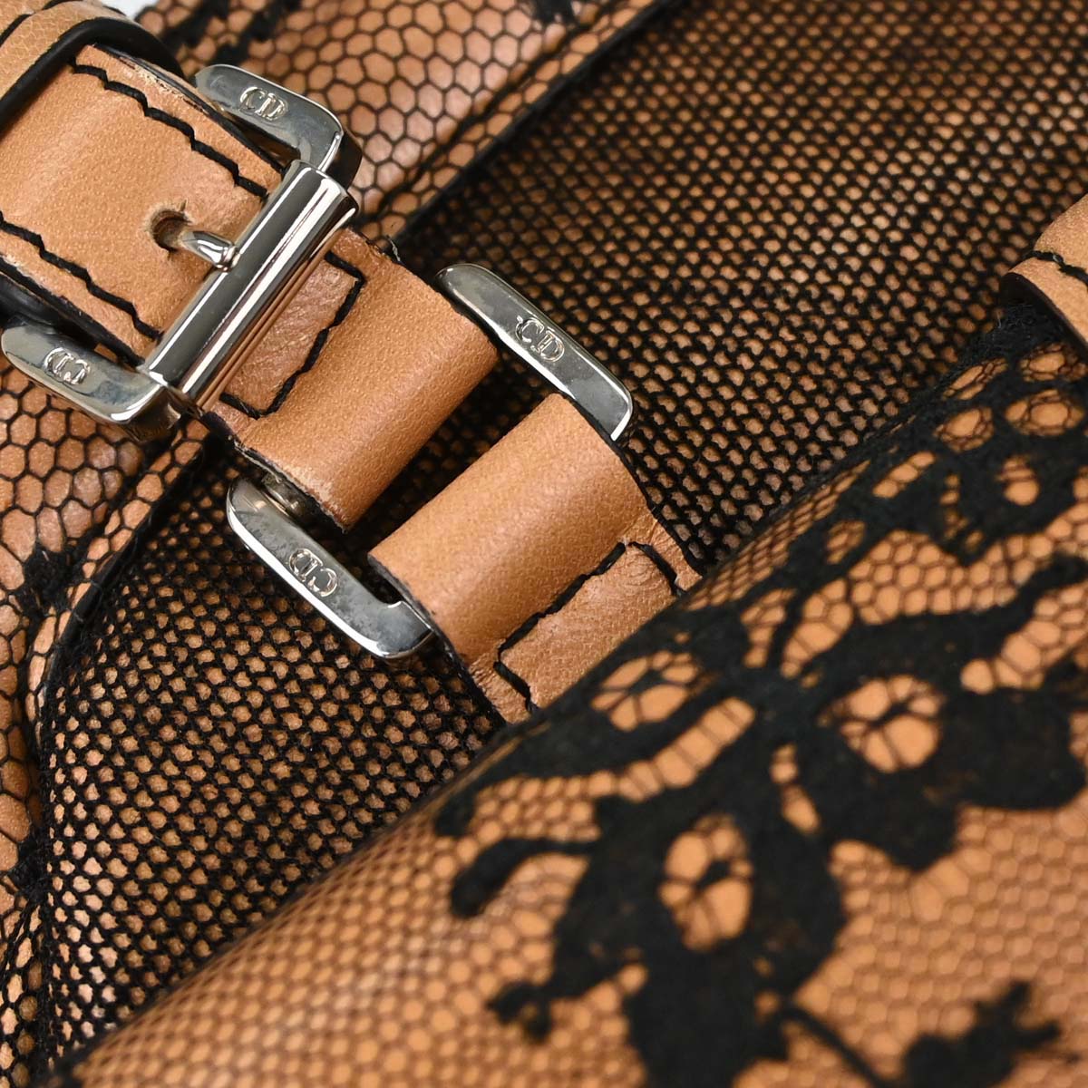 Christian Dior Brown Lace Detective Bag Handbag