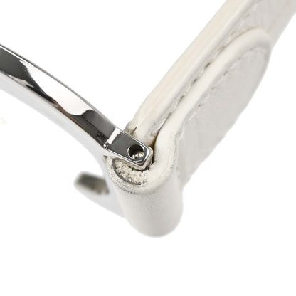 Christian Dior White Leather Saddle Handbag