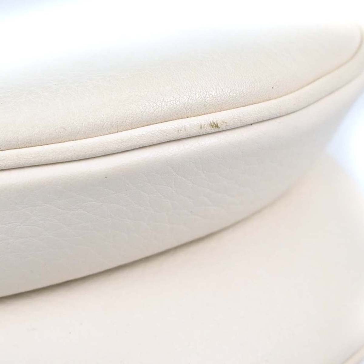 Christian Dior White Leather Saddle Handbag