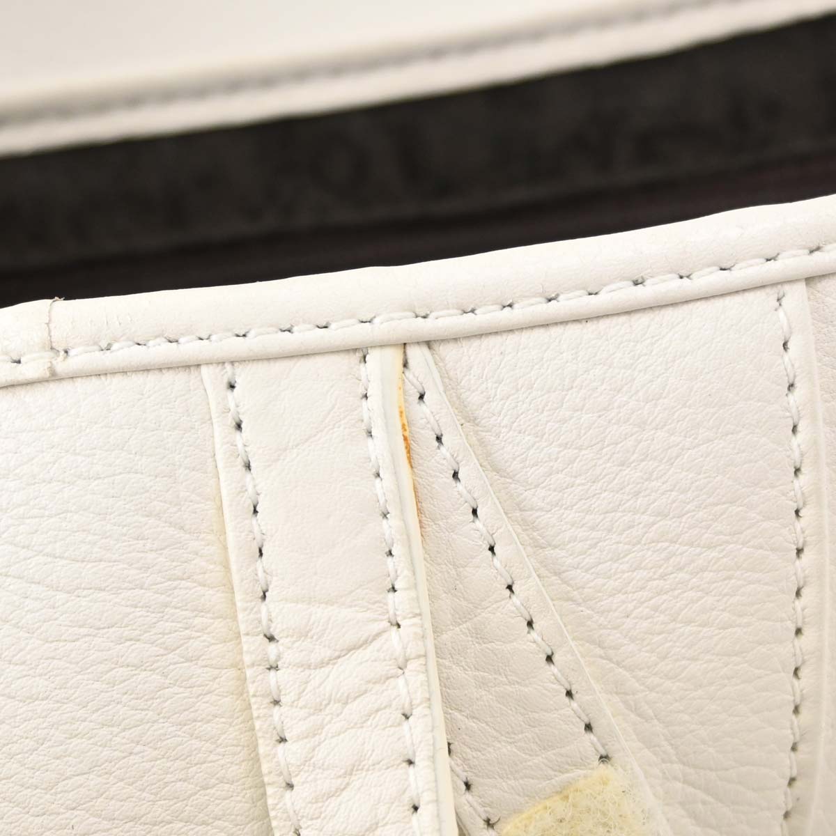Christian Dior White Leather Saddle Handbag