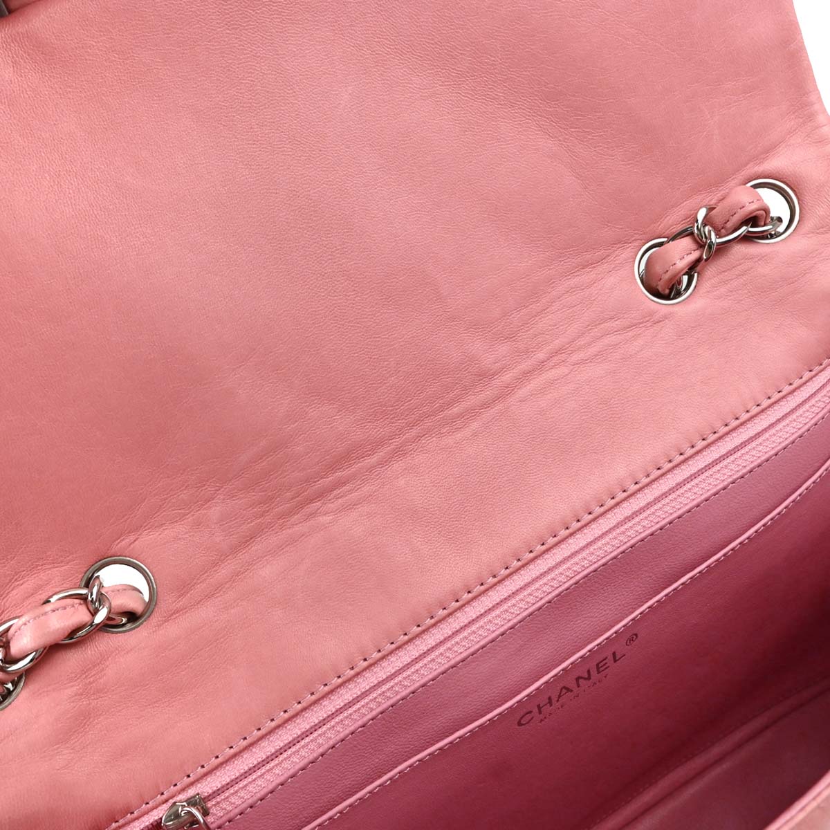 Chanel 2008-2009 Pink Lambskin Jumbo Classic Single Flap Shoulder Bag