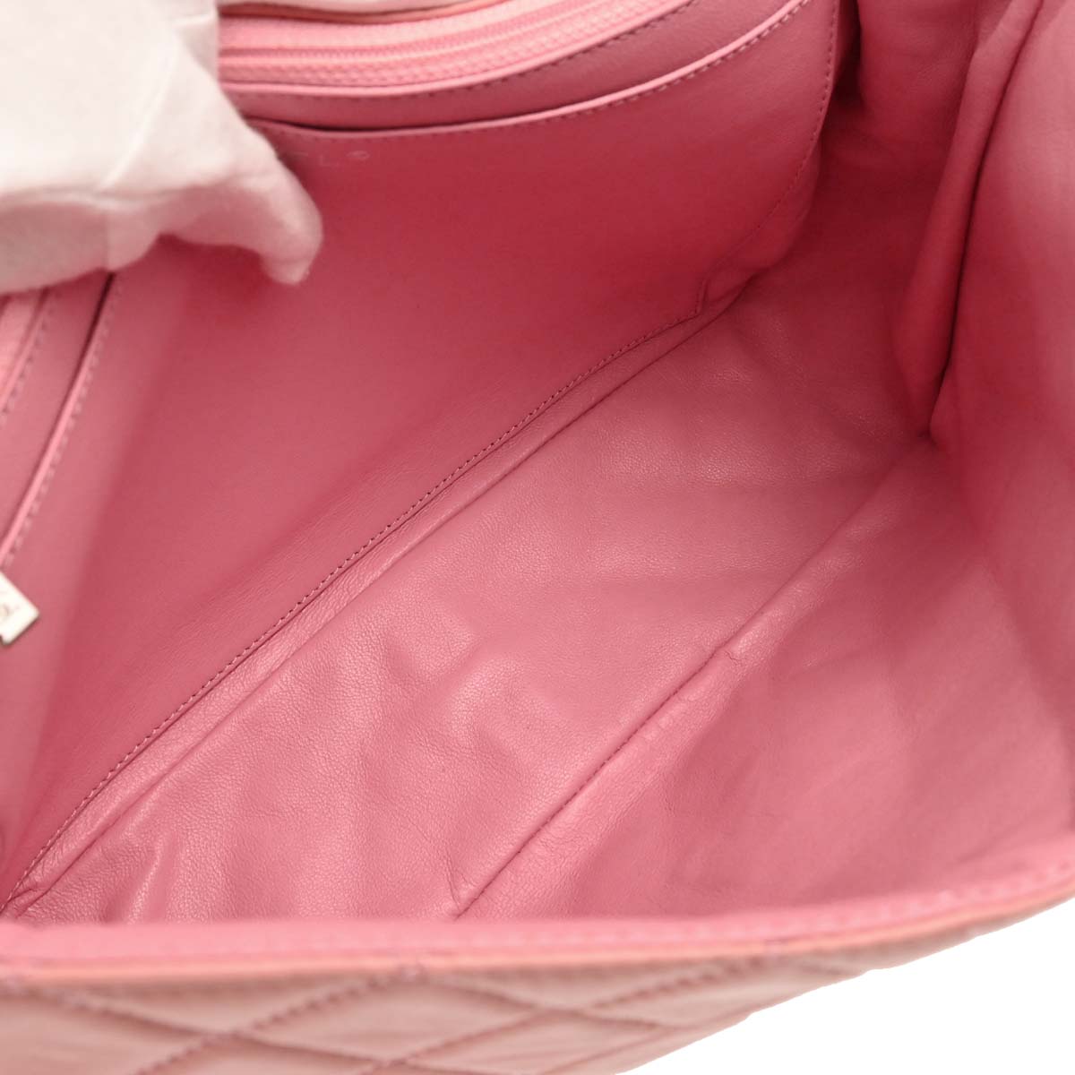 Chanel 2008-2009 Pink Lambskin Jumbo Classic Single Flap Shoulder Bag