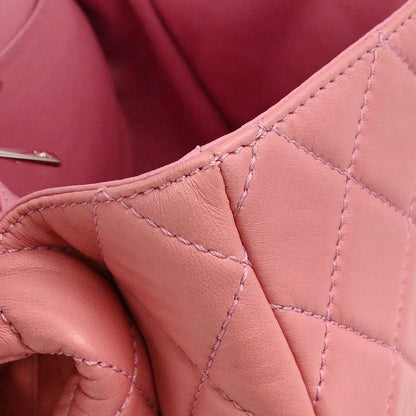 Chanel 2008-2009 Pink Lambskin Jumbo Classic Single Flap Shoulder Bag