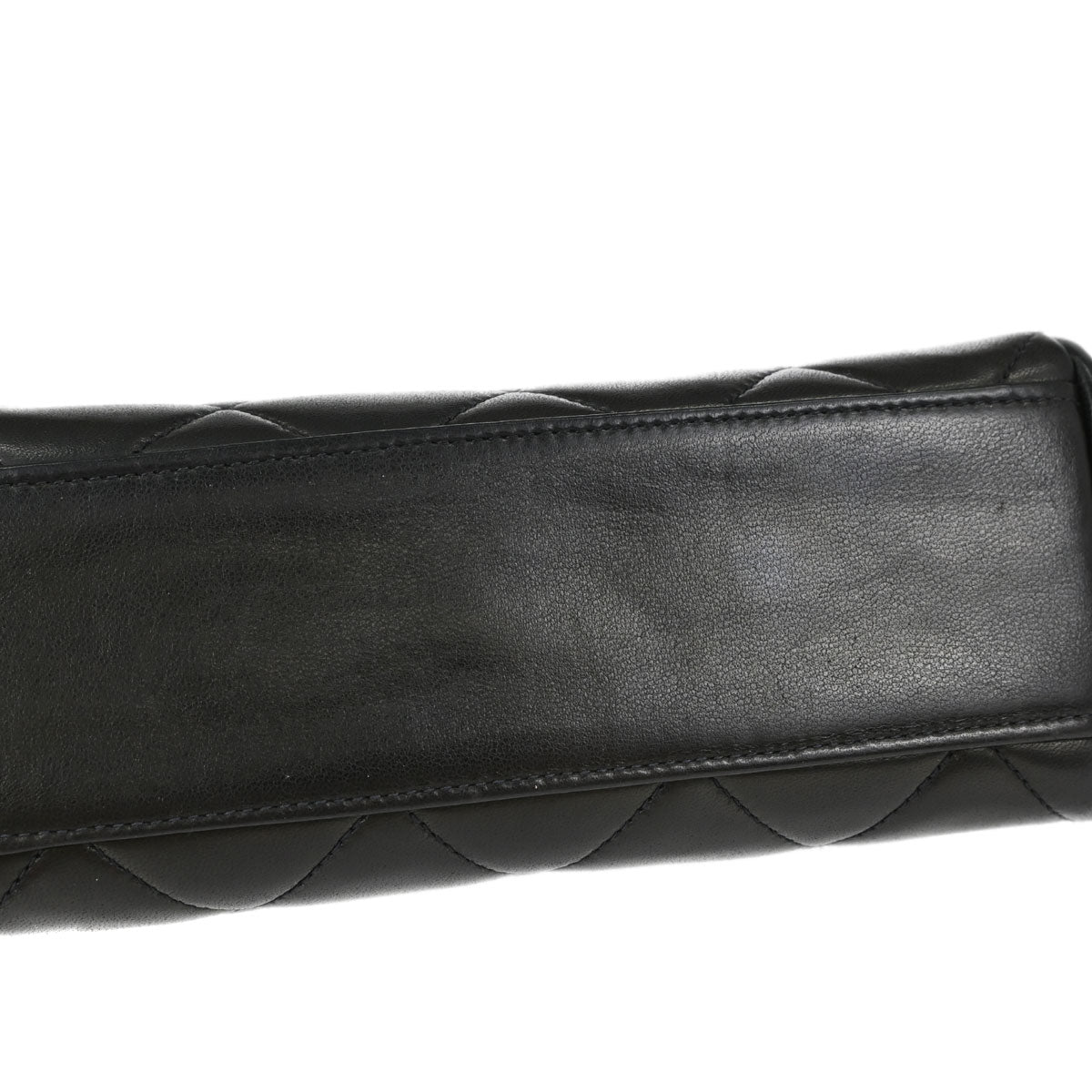 Chanel Black Lambskin Straight Flap Shoulder Bag