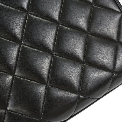 Chanel Black Lambskin Straight Flap Shoulder Bag
