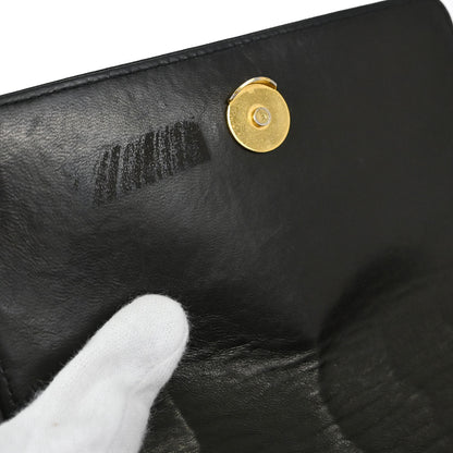 Chanel Black Lambskin Straight Flap Shoulder Bag