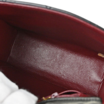 Chanel Black Lambskin Straight Flap Shoulder Bag