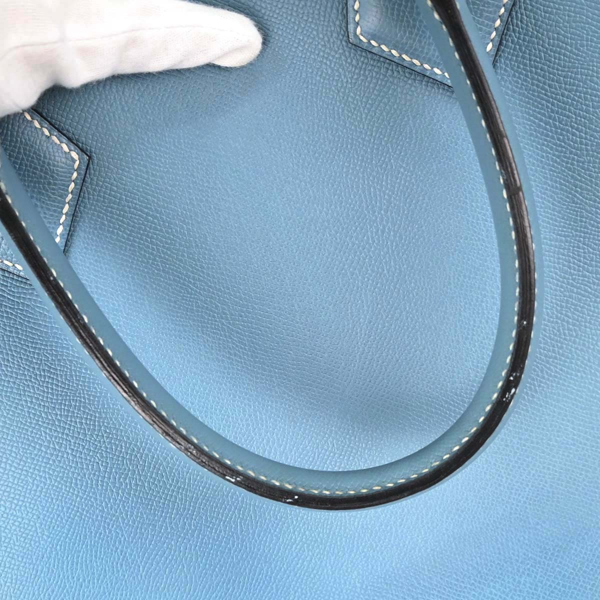 Hermes Blue Jean Epsom Plume 40 Handbag