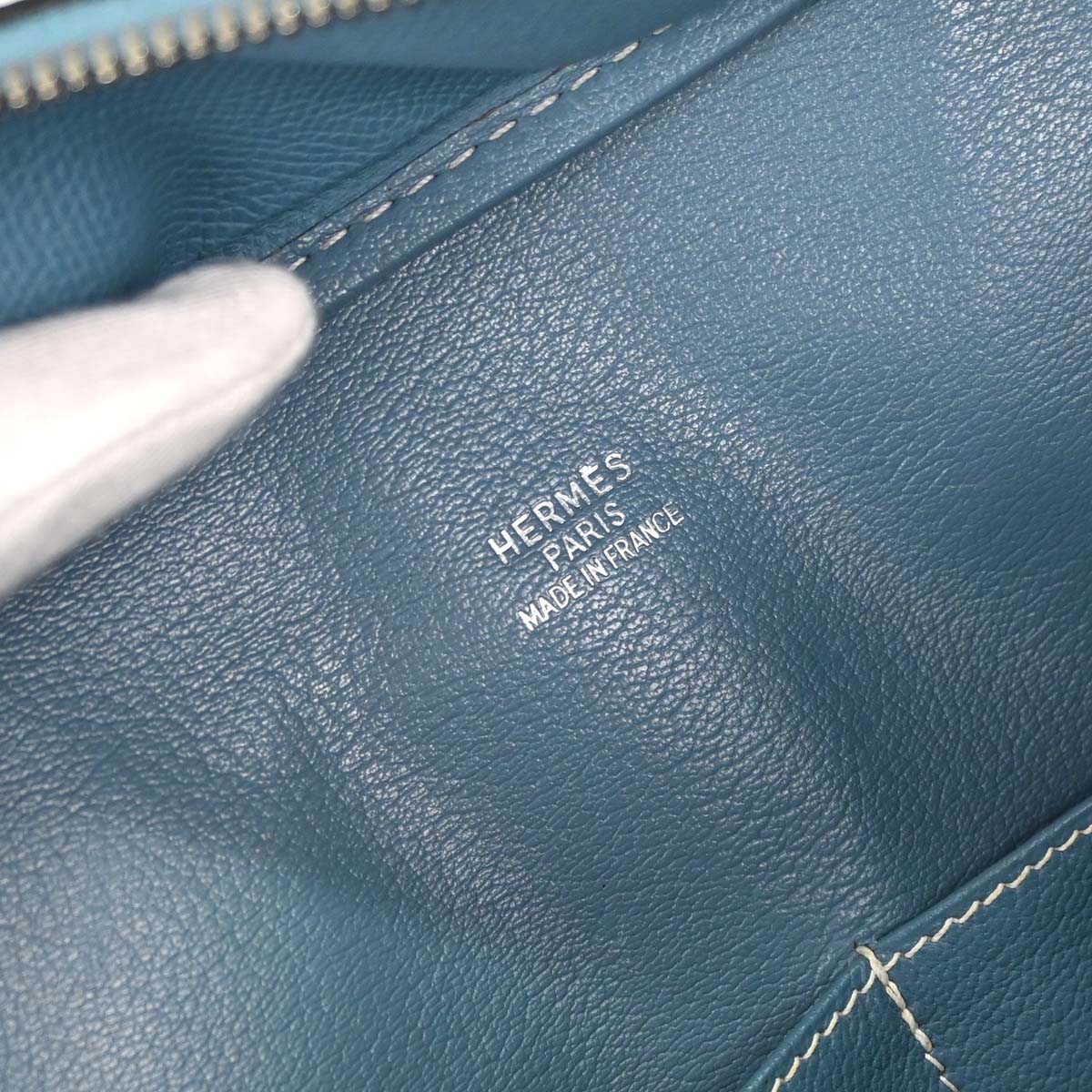 Hermes Blue Jean Epsom Plume 40 Handbag