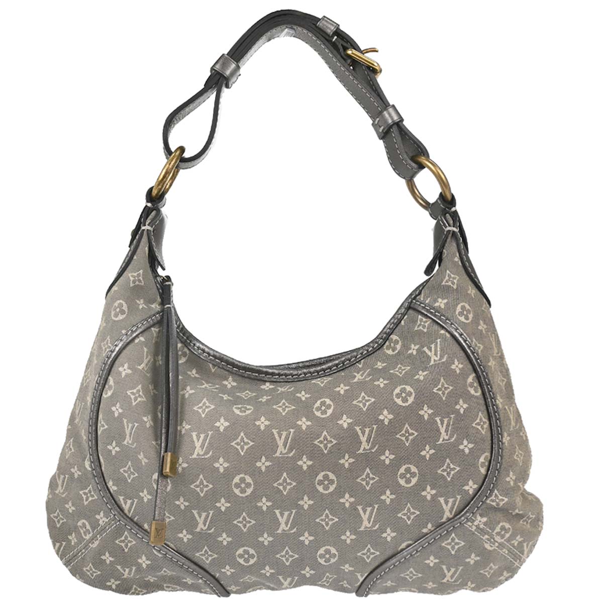 Louis Vuitton Gray Monogram Mini Lin Manon PM Hobo Handbag M95620