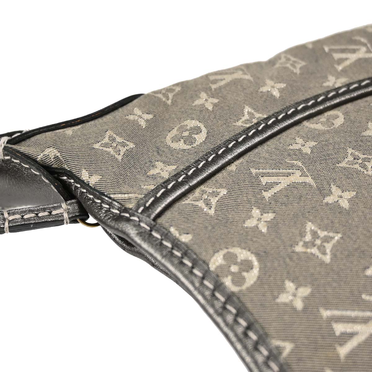 Louis Vuitton Gray Monogram Mini Lin Manon PM Hobo Handbag M95620