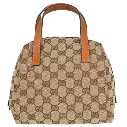 Gucci Beige Brown Canvas GG Handbag
