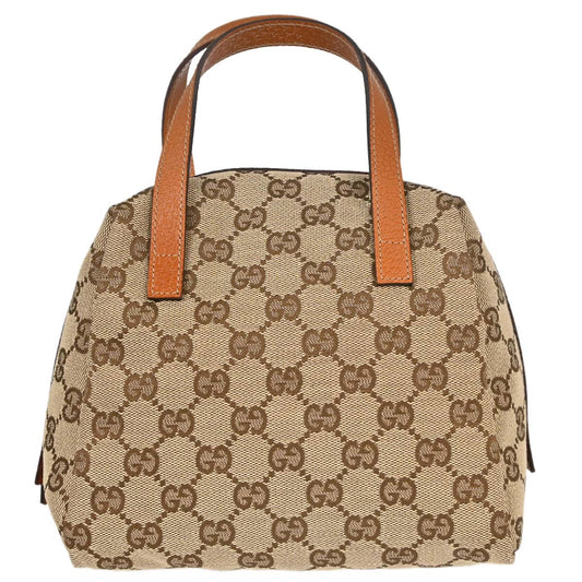 Gucci Beige Brown Canvas GG Handbag