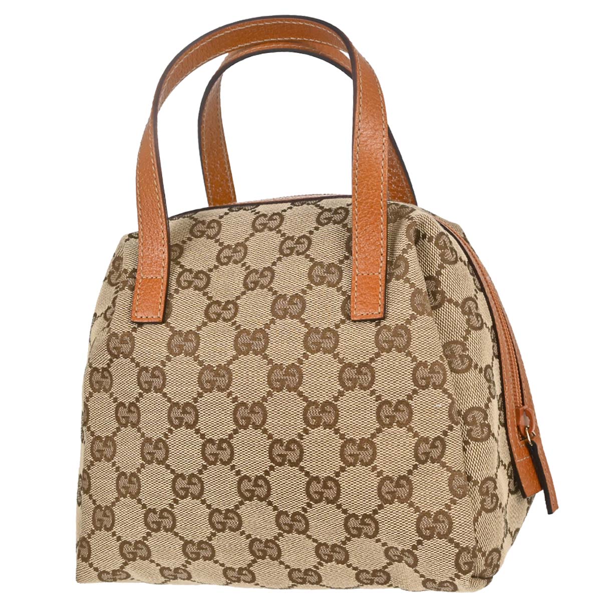 Gucci Beige Brown Canvas GG Handbag