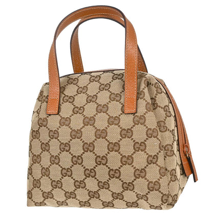 Gucci Beige Brown Canvas GG Handbag