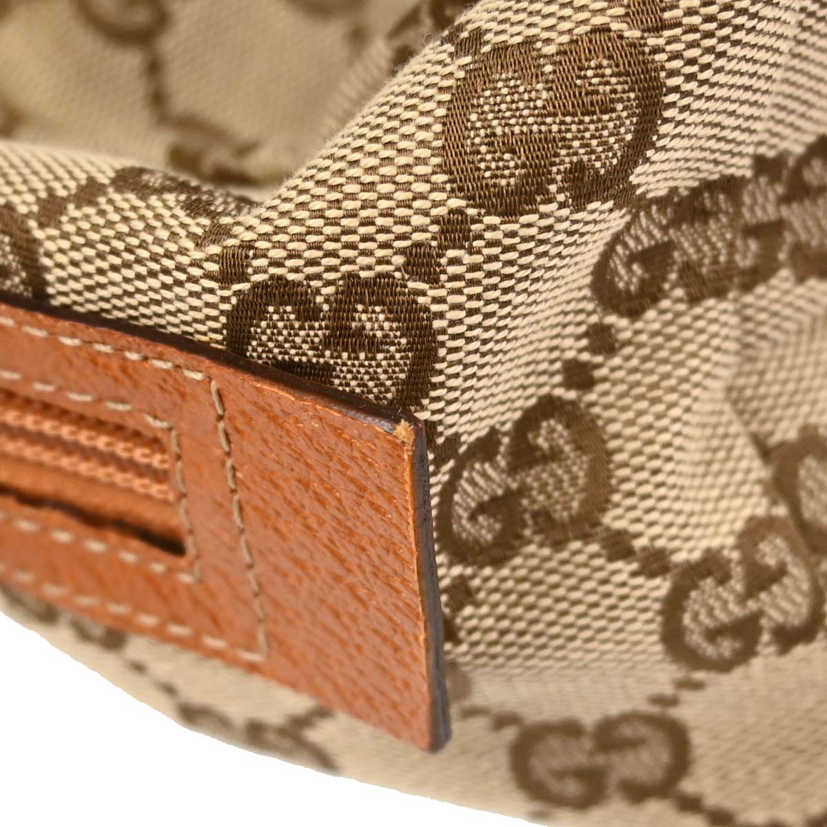 Gucci Beige Brown Canvas GG Handbag