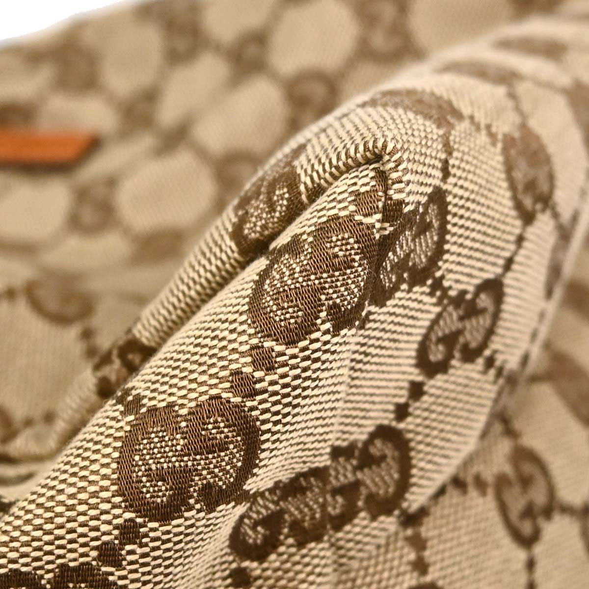 Gucci Beige Brown Canvas GG Handbag