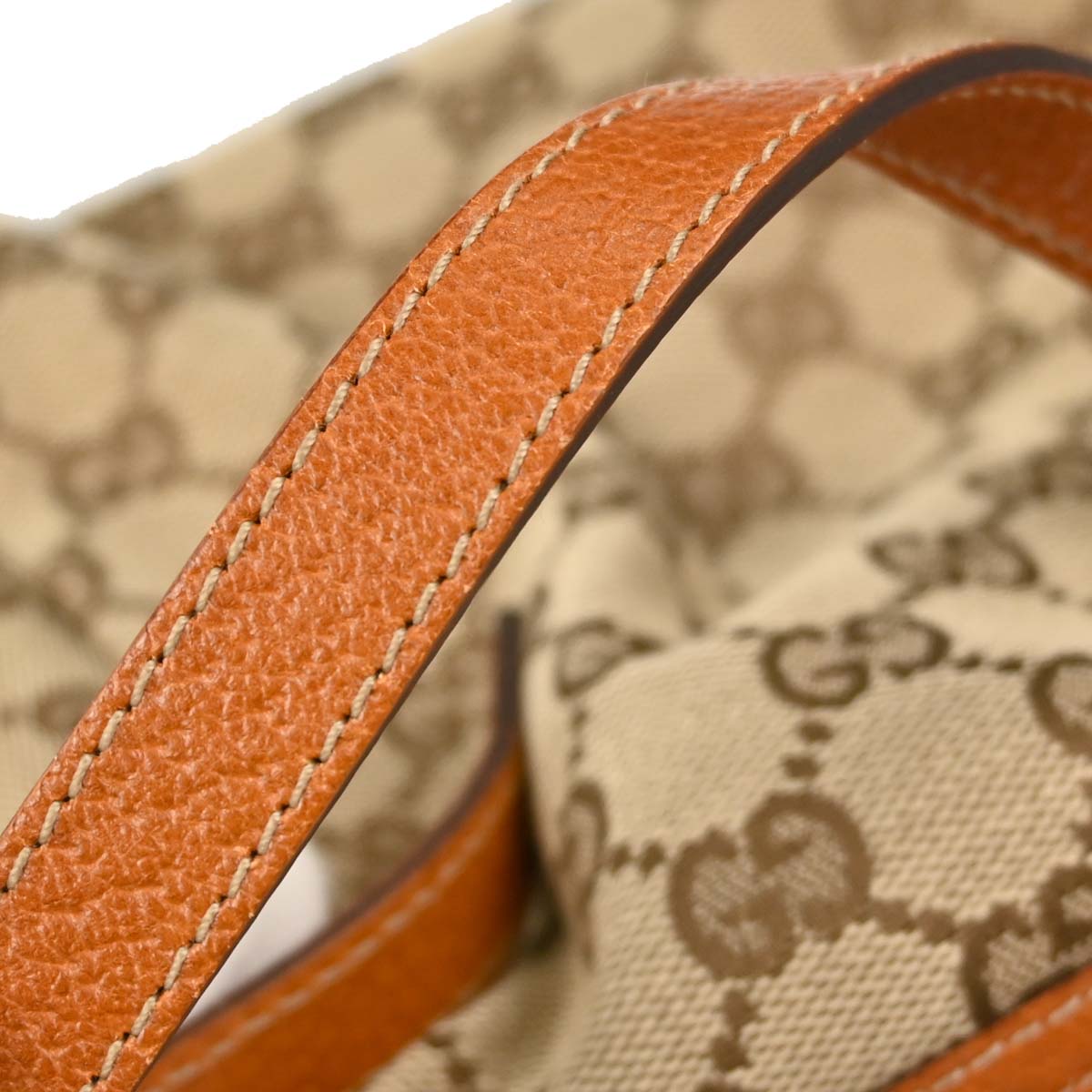 Gucci Beige Brown Canvas GG Handbag